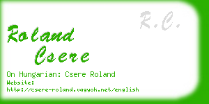 roland csere business card